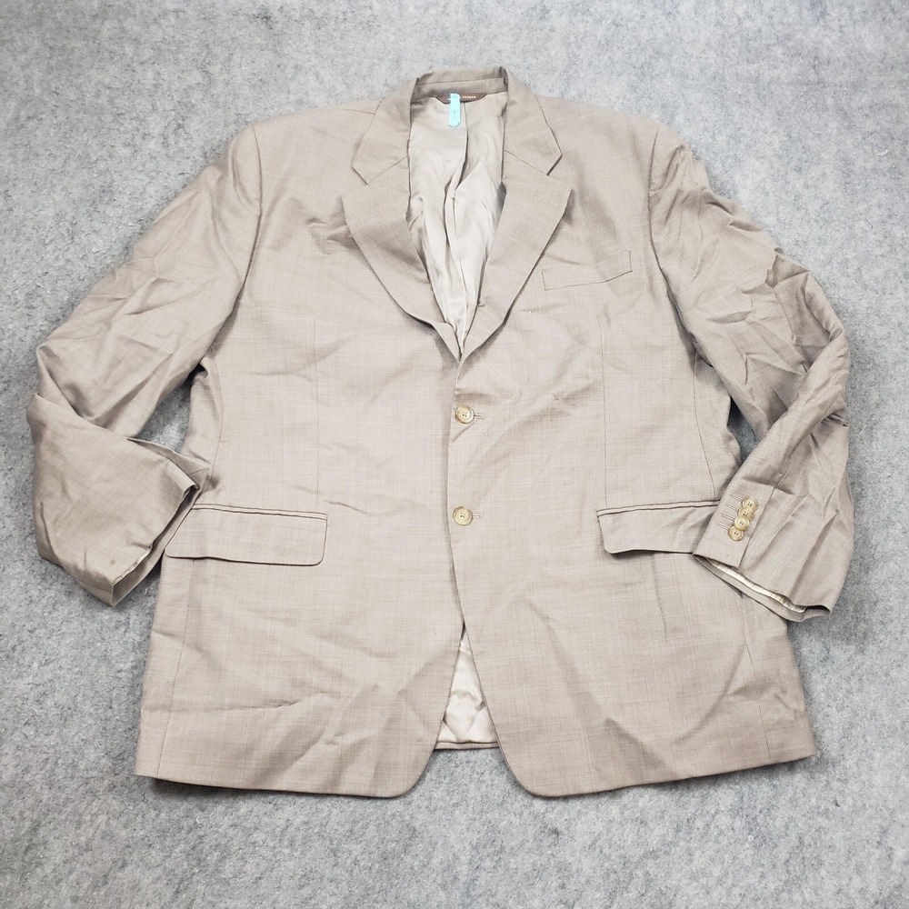 Merona Jacket Men 48R Brown Blazer Coat Business Office Casual Wool Adult *
